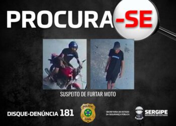 Polícia Civil procura homem por furto de motocicleta na Grande Aracaju