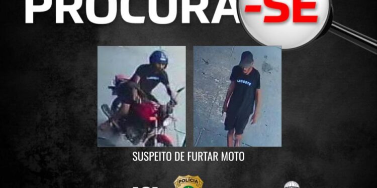 Polícia Civil procura homem por furto de motocicleta na Grande Aracaju