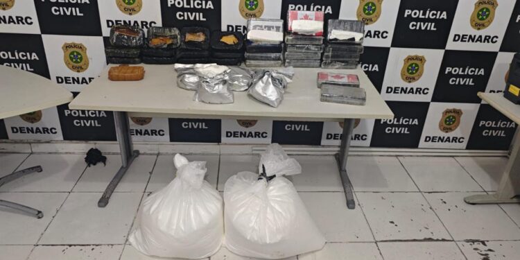 Polícia Civil apreende 84 kg de drogas após interceptar caminhão na BR-101