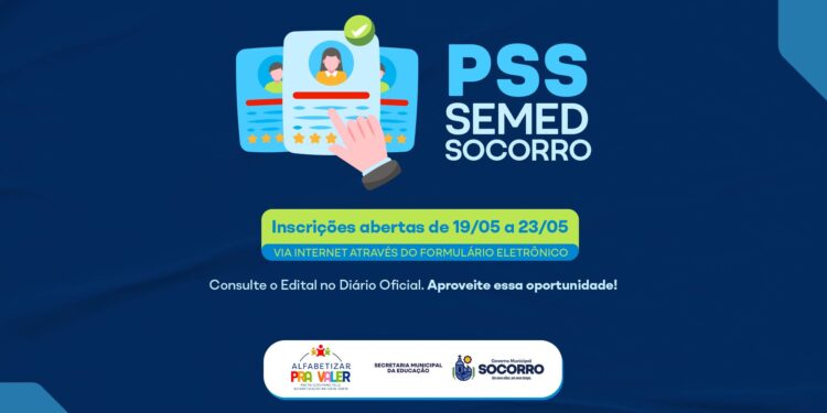 Secretaria da Educação de Socorro divulga edital de Processo Seletivo para Bolsas de Extensão