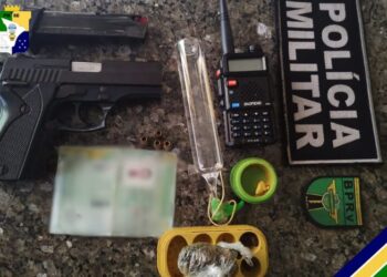 Polícia Militar prende homem com arma de fogo e drogas na Rodovia Estadual