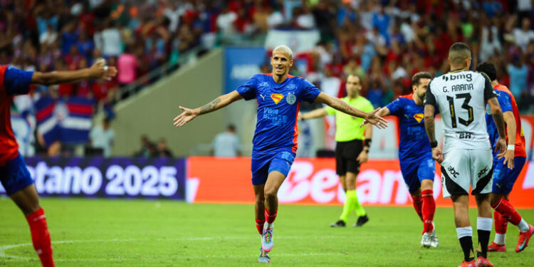 Bahia marca no último lance, bate o Atlético e engata terceiro triunfo consecutivo