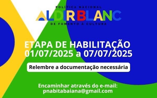 Prefeitura de Itabaiana inicia Etapa de Habilitação para proponentes do Edital de Fomento Cultural