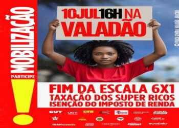 Ato na cidade de Aracaju cobra justiça fiscal e fim da escala 6×1