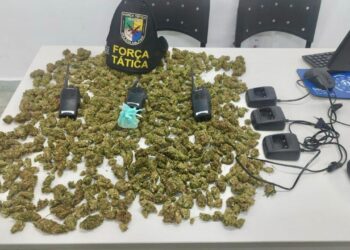 Policia Militar apreende drogas após perseguição no bairro Bugio, em Aracaju