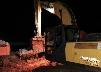 Equipes da Deso seguem trabalhando para recuperar novo rompimento na Adutora do São Francisco