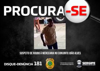 Suspeito de assalto a estabelecimento comercial tem imagem divulgada pela Polícia Civil em Nossa Senhora do Socorro