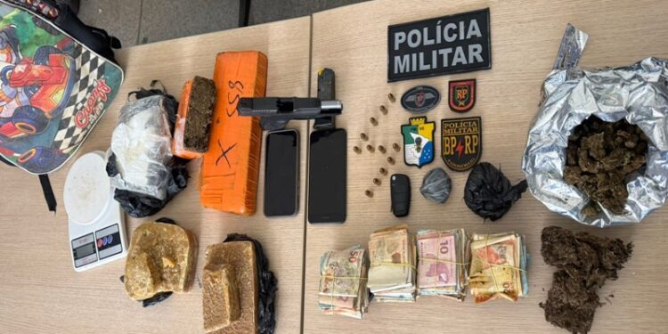 PMSE apreende entorpecentes e pistola durante operação policial no Alto Sertão