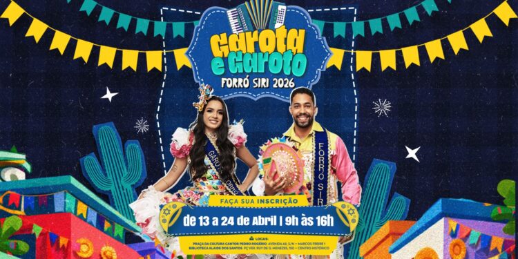 Prefeitura de Socorro divulga inscrições para o concurso Garoto e Garota Forró Siri 2026