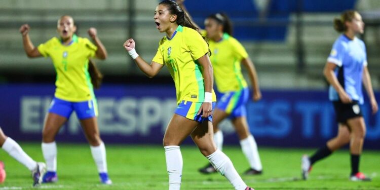 Sul-Americano Feminino Sub-17: Brasil vence Uruguai por 5 x 3 e assume liderança do Grupo B