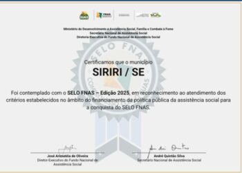 Siriri recebe o Selo FNAS 2025 e reforça compromisso com a Assistência Social