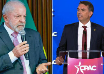 Lula e Flávio Bolsonaro empatam no 1º turno, aponta pesquisa Futura/Apex